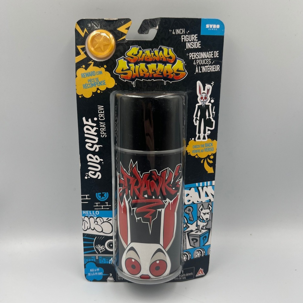 New 2020 Subway Surfers Spray Crew Can‎ 4" FRANK Vinyl Figure & Reward Coin